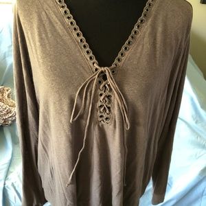 Nice lace up top by Rock & Republic